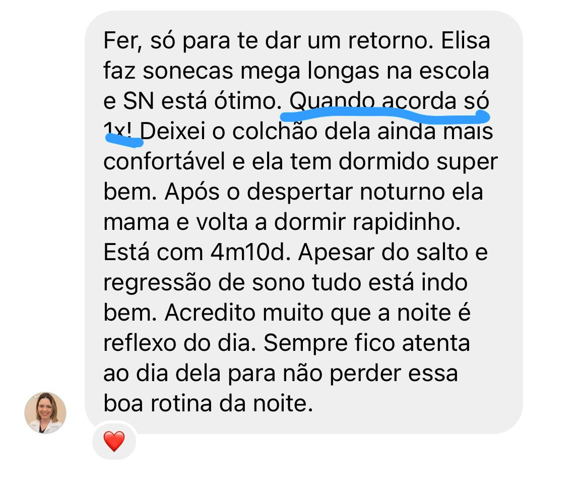 Depoimento de mãe: sonecas longas e melhora do sono noturno